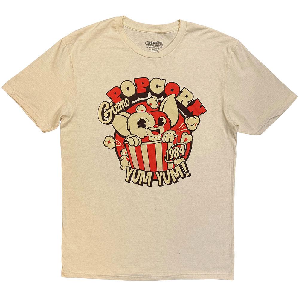 Gremlins - Gizmo Popcorn Mens Tshirt - Cream